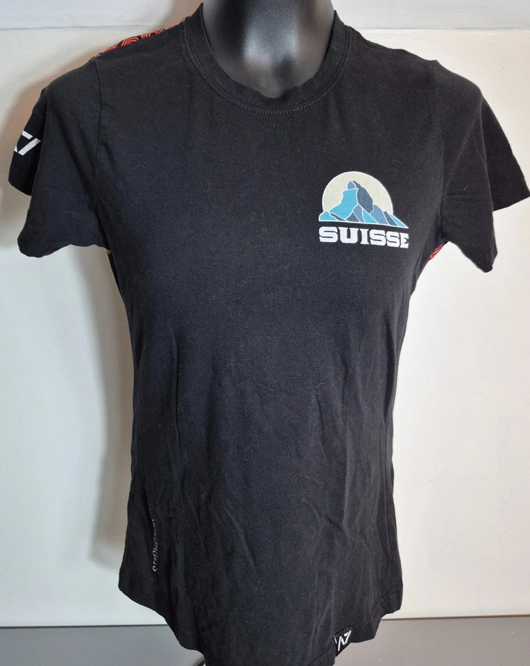 A7 Strongwear Bar Grip Womens Fitness Powerlifting Shirt M Black Orange SUISSE - Image 2 of 4