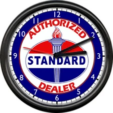 Standard Gas Service Station Pump Retro Vintage Gasoline Sign Wall Clock