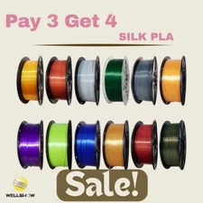 [Pay 3 Get 4] 1KG Silk PLA Filament, 1.75mm Silk 3d Printer Filament, Silk PLA