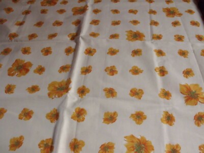 Coupon Tissu Fleuri - 56 X 74 Cm, Coton Rose, Neuf, Origine France