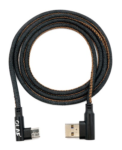 USB 3.1 Cable 100cm Type C Plug To 3.0 Type A Plug Braided Angle Black - Zdjęcie 2 z 4