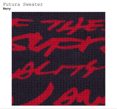 Brand New Supreme x Futura Sweater Navy Red - Size M - SS24 Brand New Supreme x Futura Sweater Navy Red - Size M - SS24