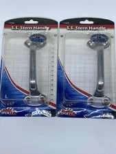 Lot Of 2, Boater Sports, S.S. Stern Handle, Stainless Steel, 6”, P/N 54204