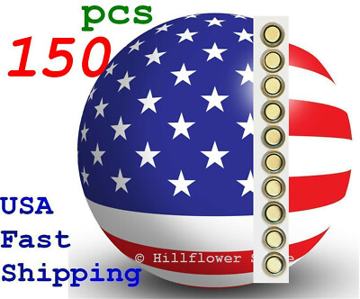 150 pcs AG3 LR41 To SR736 G3 392A 384 Prime Bulk 1.5V 0% Hg Alkaline Battery
