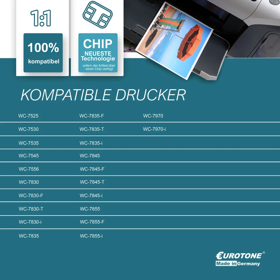 3x Toner f�r Xerox WC7835 WC7845T 7535 WC7845F WC7830 WC7970i 7845F WC7830F CMY - Bild 2 von 4