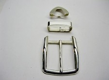 Sterling silver 925 solid buckle loop and tip 52 grams for 1.5" belt made in USA