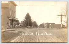 Scotts Michigan~Gale Hardware & Farm Tool Store~Dirt S Main Street~c1910 RPPC