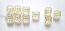 10/pc Buttons Size: 7/pc 3/8"x3/8" 10x10mm  5/16"x5/16" 8x8mm White Square