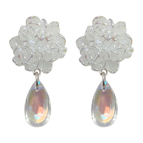 New Blooming Flower Drop Earrings For Women Party Water-drop Dangle Earrings - Bild 6 von 6