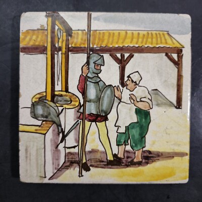 Rare Vintage Sevilla Spain Don Quixote 5.5'' Tile Trivet