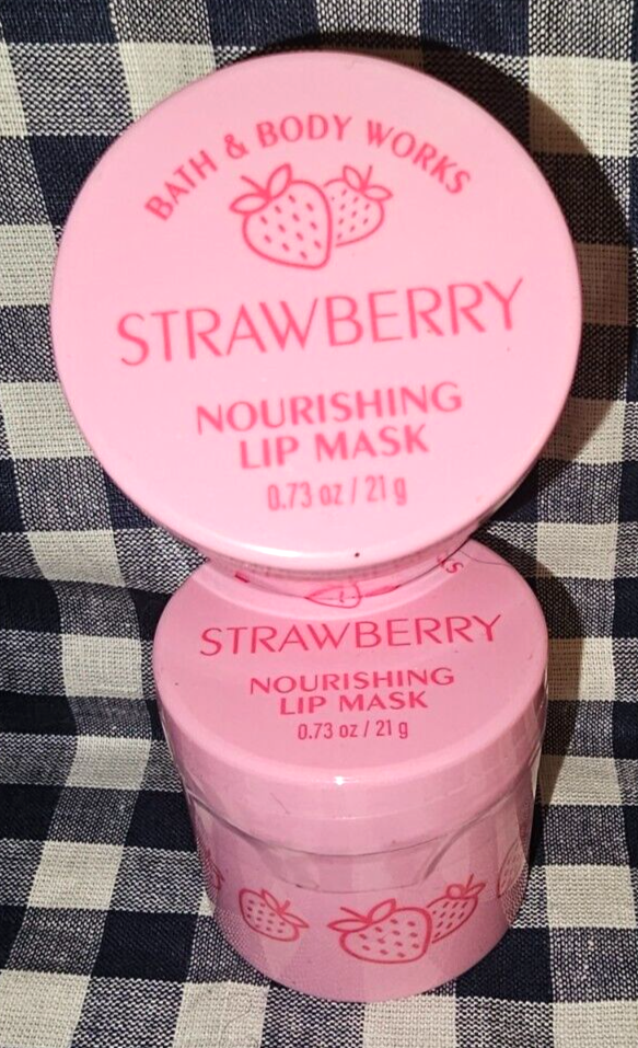 ALL NEW 2-Pack STRAWBERRY Nourishing Lip Mask 0.73 oz SEALED Bath & Body Works