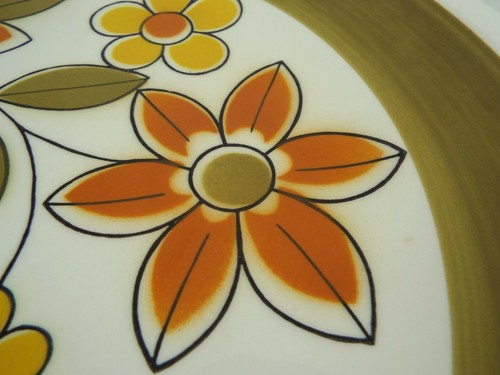 Vintage Serving Dish Mikasa Cera-Stone Awake D1451 Platter Chop Dish Retro 12 in - Picture 4 of 7
