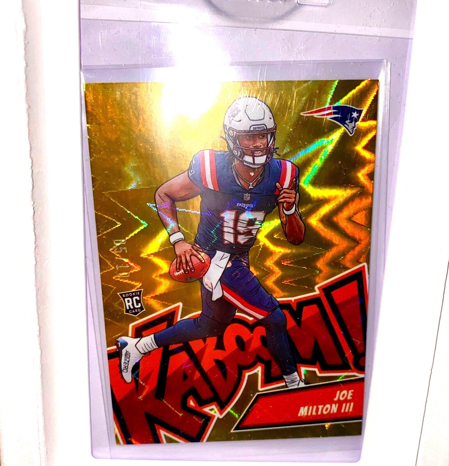 2024 Panini Absolute Kaboom Limited Gold Series 5/10 RC Joe Milton III
