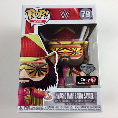 Funko Pop MACHO MAN RANDY SAVAGE ORANGE STARBUST GLITTER GameStop Exclusive WWE