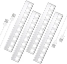 Wireless Motion Sensor Under Cabinet Closet LED Light Kitchen Counter Night Lamp