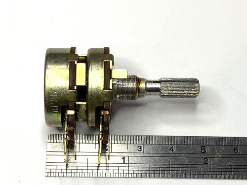 1pcs - NOBLE B-100K x2 2-Gangs DUAL Audio Potentiometer Knurled - JAPAN - 第 6/9 張圖片