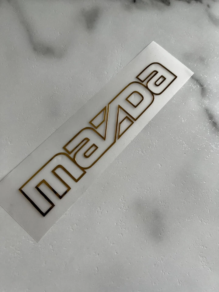 **Oro cromado ** 90-93 Miata parachoques delantero Mazda calcomanía logotipo pegatina JDM 6”X1” Foto 3 de 3