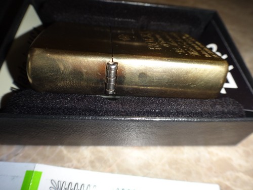 Year 2024 Brass Zippo Lighter with ROLEX of Geneva Watch logo + Box & Papers - Picture 13 of 14
