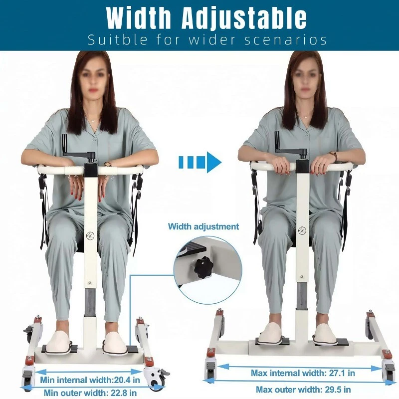 Disabled Lift Wheelchairs Patient Lift Transfer Chair Mobility Hoist Home Use - Image 4 of 4