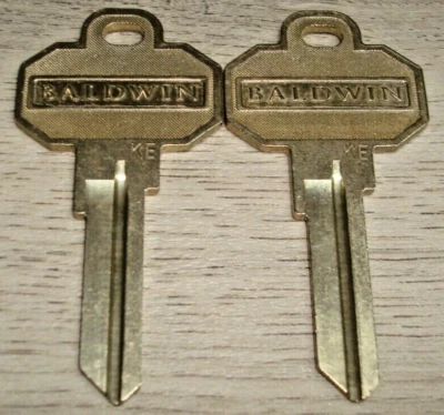 LOT OF 2 BALDWIN 82245 ORIGINAL KEYS KE K5 Kwikset Rocky KW1/ KW11 BLANK KEY
