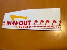 In N Out Burger 🍔 Employee Paper Hat Double Double Animal Style 4x4 White 