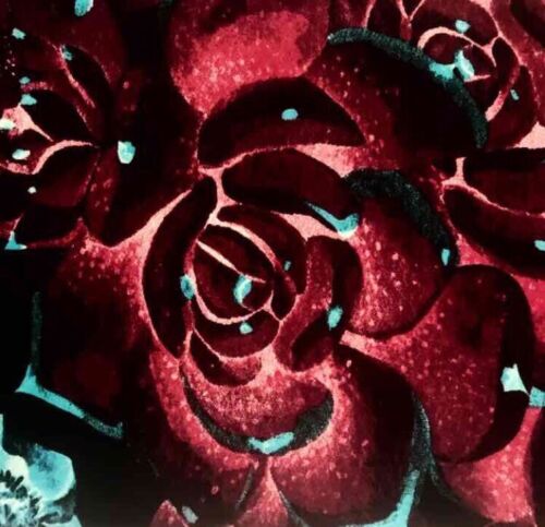 NWT Buttery SOFT Gorgeous Floral Leggings One Size S M L Black Teal Red Roses OS - Picture 2 of 3