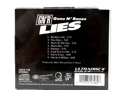 Guns N' Roses / GN'R LIES 限定24金ゴールドディスク Guns N' Roses G N' R Lies 24K Gold CD Original Master Recording