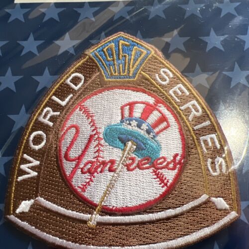 1950 World Series New York Yankees Stadium Logo Patch On Card MLB Baseball - Picture 3 of 11