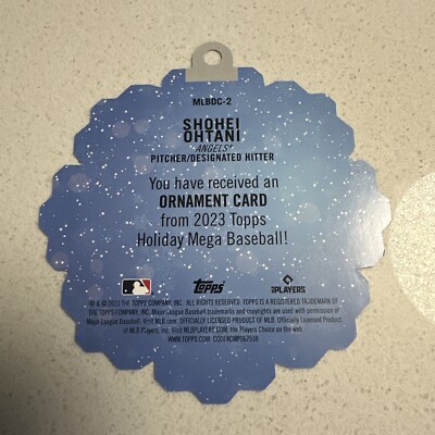 2023 Topps Holiday SHOHEI OHTANI Christmas Ornament MLBDC-2