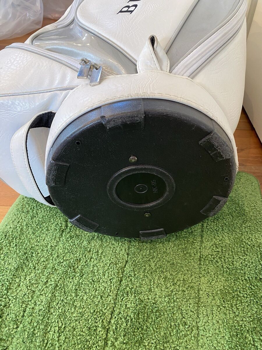 Burberry white/silver golf bag carry cart caddy staff tour Burberry white/silver golf bag carry cart caddy staff tour