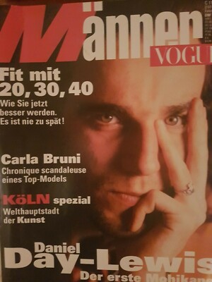 Männer Vogue Magazin Nr.2 Februar 1993  Daniel Day-Lewis,TOP Rare !