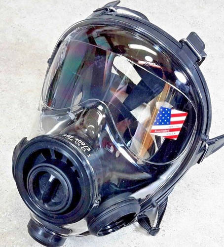 SGE 400/3 Military Grade Gas Mask - 3x 40mm NATO Ports, Full NBC/CBRN & Impact Protection