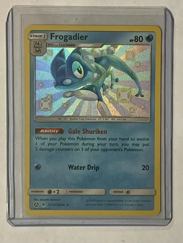 Pokémon TCG Frogadier Hidden Fates SV12/SV94 Holo Shiny Rare HP80 Shipping free