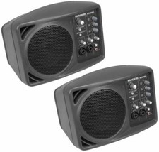 2 Mackie SRM150 Powered Active Pa Monitor Speakers With Built In EQ