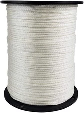 QNR 1/8 Inch Knotrite Nylon Rope - 1000 Foot Spool | 100% Nylon - Solid Braid - 