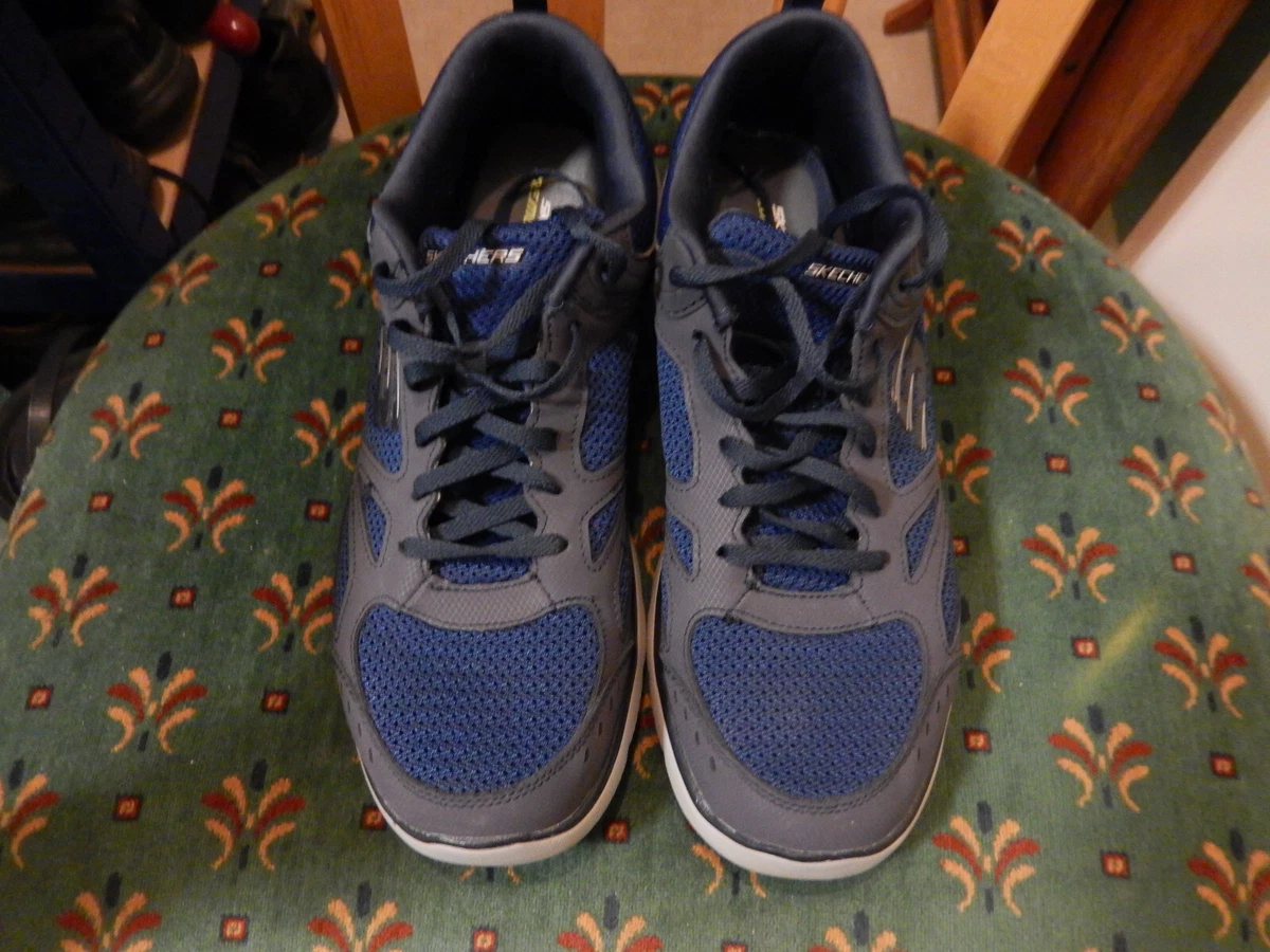 SKECHERS MENS SUMMITS SOUTH RIM TRAINERS NAVY BLUE VGC SIZE 11