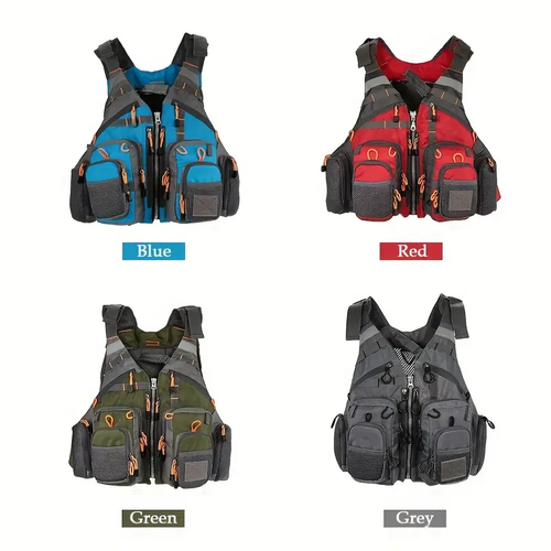 Adjustable Multi-Pocket Fishing Buoyancy Vest - Picture 9 of 17