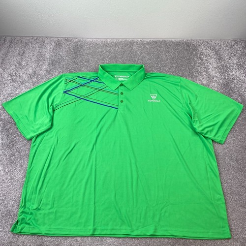 Top Golf Sport Poloshirt Herren Gr. 5XL Grün Kurzarm Kragen Polyester