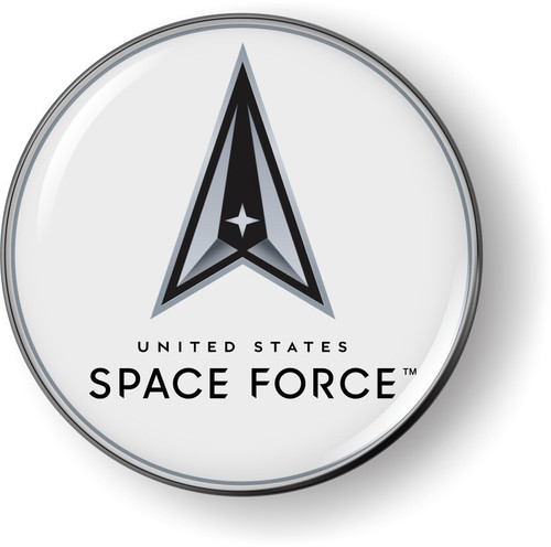 UNITED STATES SPACE FORCE 3D Domed Emblem Badge Car Sticker Chrome ROUND Bezel - Picture 29 of 32