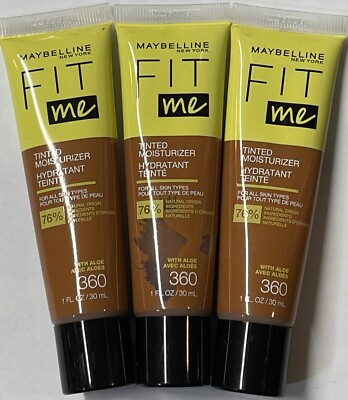 Maybelline Fit Me Tinted Moisturizer, 360, 3 Pack