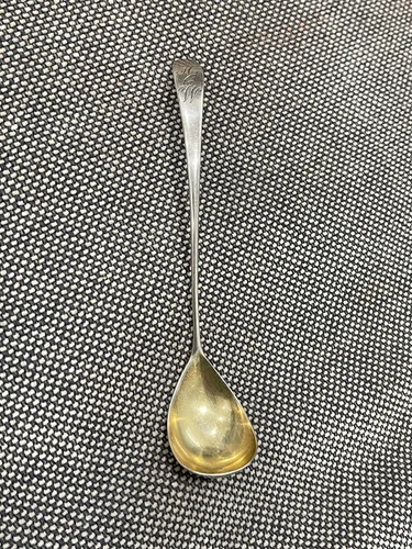 Vintage Antique Gorham Sterling Silver Cream Ladle Spoon w/ Gilt Wash