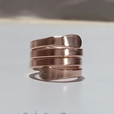 Copper Band Ring, Solid Copper Ring Stacking Band, Copper Band, Adjustable Ring