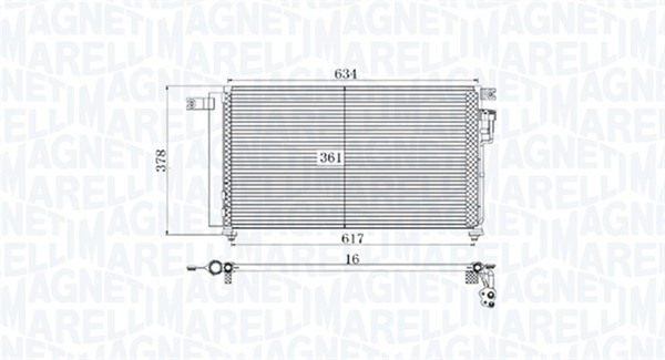 Kondensator Klimaanlage Magneti Marelli 350203961000 FüR RIO KIA JB 2 16V Cvvt-image