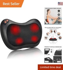 Electric Back Massager with Infrared Heat - 4 Powerful 3D Nodes for Deep Tissue