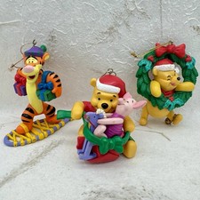 Vintage Lot of 3 Winnie the Pooh Tigger Piglet Christmas Ornaments