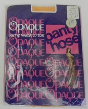 1 Pair Vintage Opaque Same Waist to Toe Panty Hose Size 5 0 to 5 9 Yellow