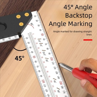 Small Steel Square Rulers for 90 & 45 Degree Marking In Woodworking