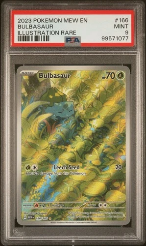 2023 Pokemon SV:151  Illustration Rare Bulbasaur 166/165 PSA 9