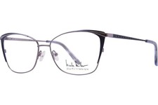 Nicole Miller Harman C03 Titanium Eyeglasses Women's Matte Navy Full Rim 59mm