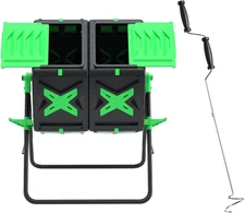 Compost Bin 37 Gallon Outdoor Tumbler with Compost Aerator